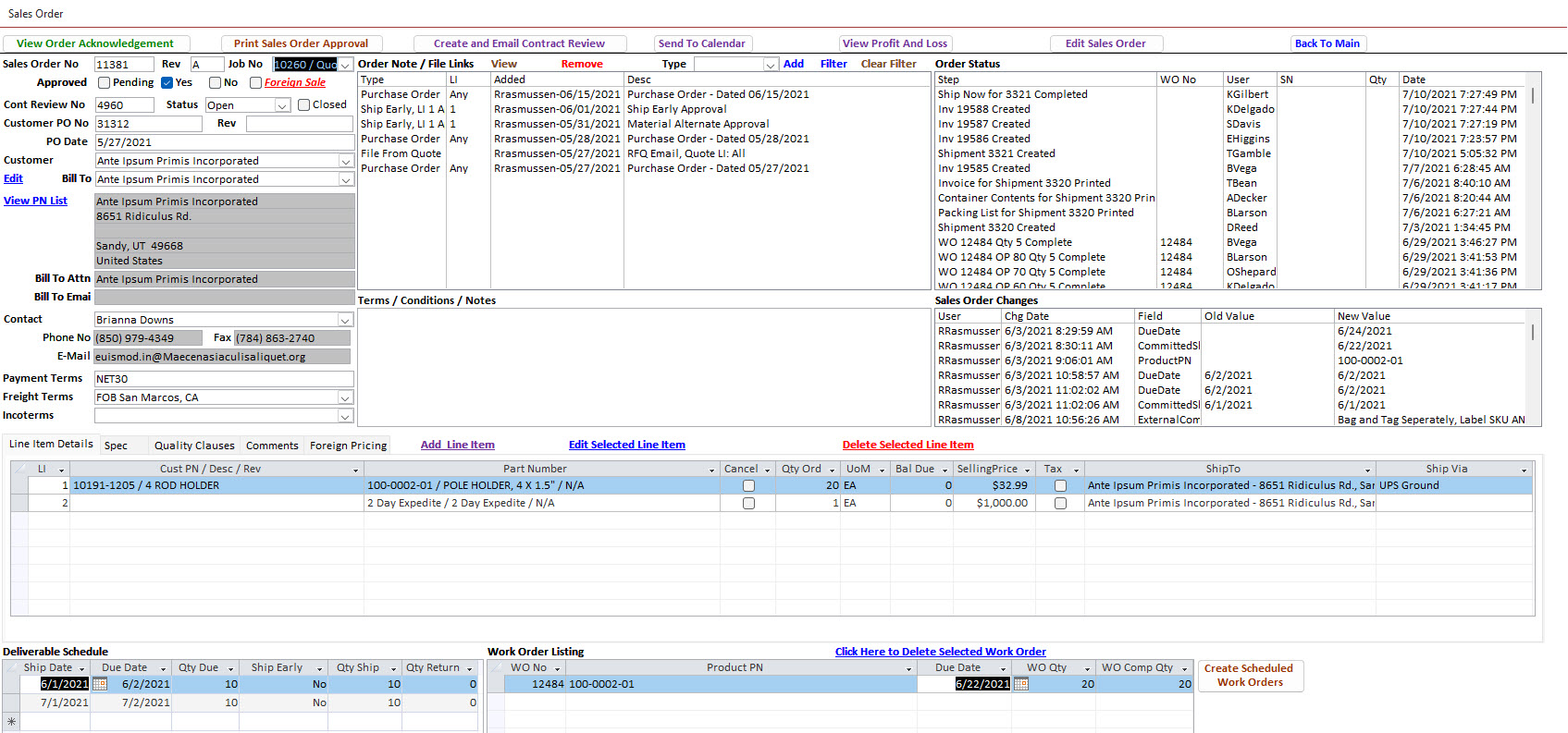 Manufacturing Order Management Software
