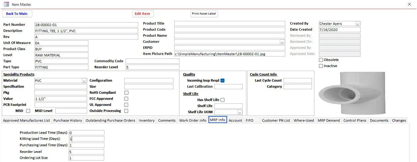 Item MRP Definition