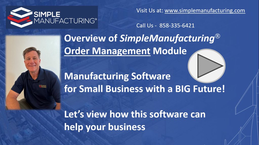 Order Management in Manufacturing Software