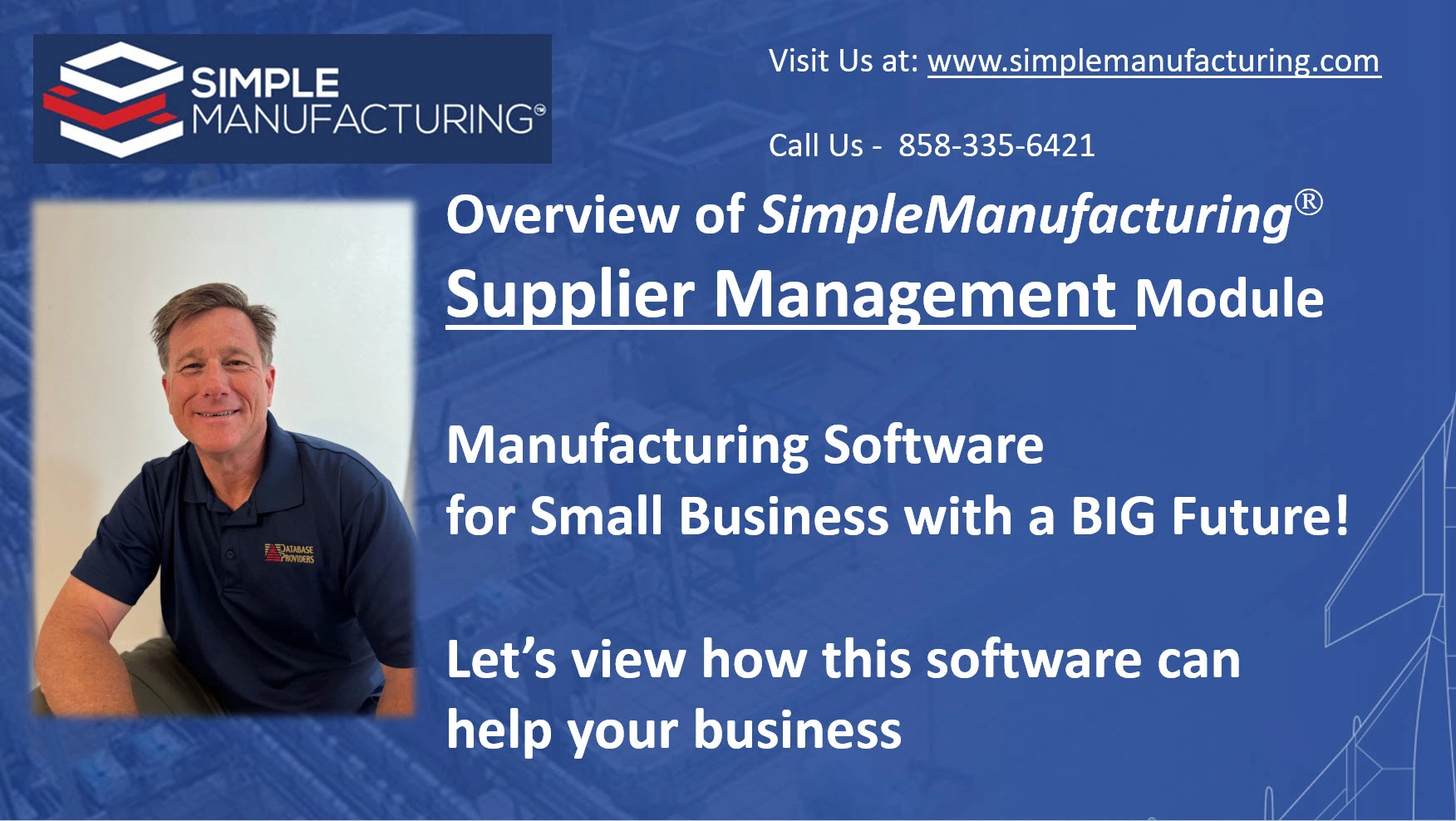 SimpleManufacturing ERP Software Supplier Management Module Video